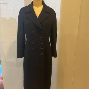 Chanel Double Breasted Black Wool Evening Jacket, Size 40